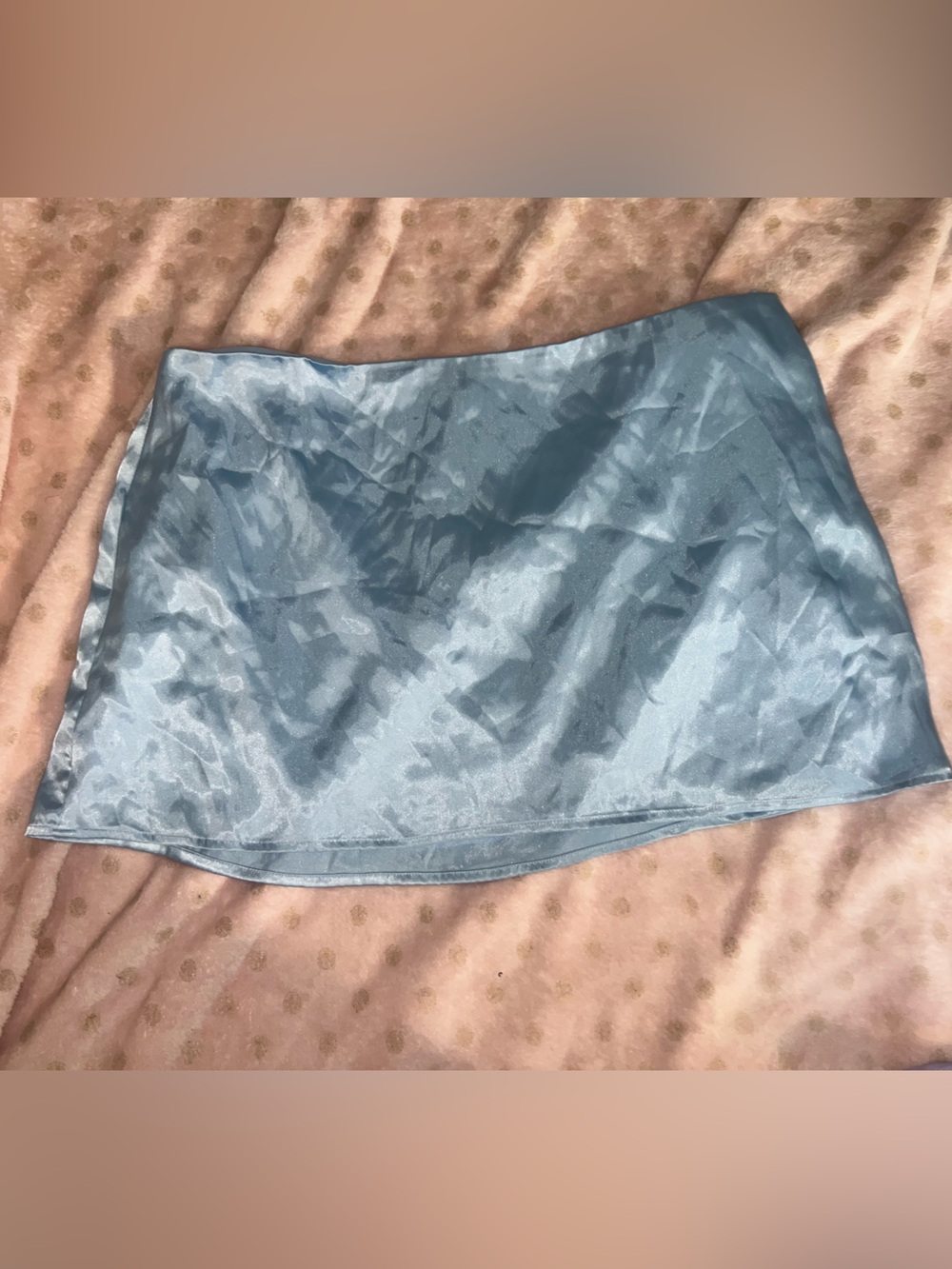 Fashion Nova Baby Blue Satin Mini Skirt - Picture 2 of 2